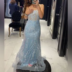 Sherri Hill 54275 Prom Dress Light Blue